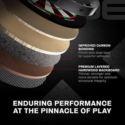 WINMAU Professional Bristle Dartboard - PDC Tournament Board with Official Tournament Specifications - Available in Blade 6 Single, Dual, Triple Core & Blade X Generations