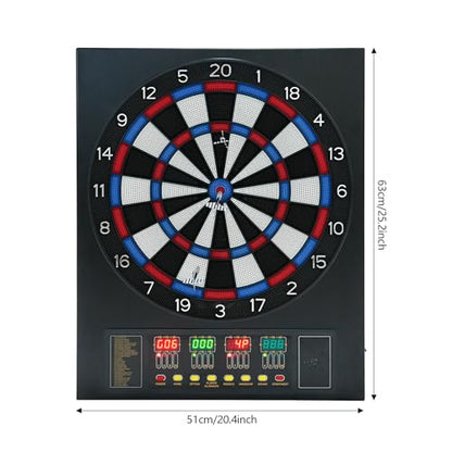 Electronic Dartboard, Electric Dart Boards for Adults with LED Display, Electronic Scoreboard, 12 Darts Soft Tip Digital Dart Board with Voice Announcer, Up to 16 Players