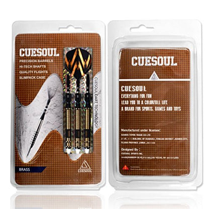 CUESOUL Soft Tip Darts Set Plastic Tip with Dart Case - color: 16g-Brass-072