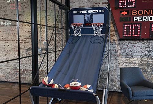 Pop-A-Shot - Home Dual Shot Arcade Basketball Game with NBA Graphics l Sensor Scoring l 16 Game Modes l 7 Balls l Foldable Storage l for All NBA Fans - style: Memphis Grizzlies