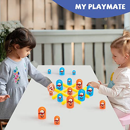 Upgraded Tic Tac Toe Strategy Board Game for Kids,Adults and Families,Head to Head Game – Family Game Night,Camping & Travel Toy,Fun & Educational