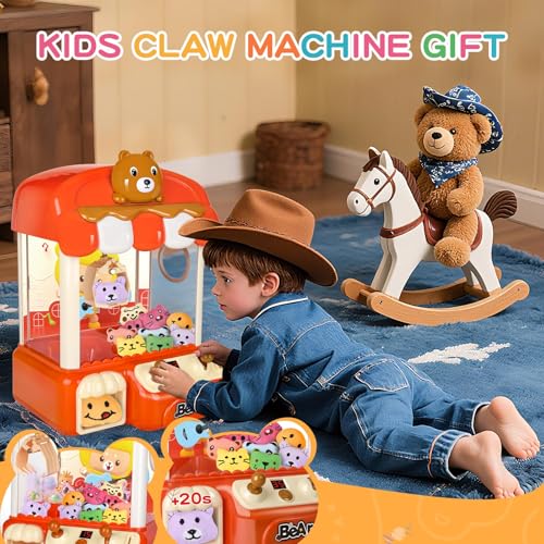 nicknack Large Claw Machine for Kids with Toys Inside,Arcade Size Toys for 3 4 5 6 7 8 Years Old Girls,Mini Prize Toys for Boys,Christmas Birthday Gifts for Kids,Includes Coins & Mini Toys