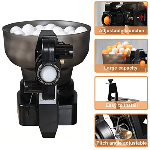 Table Tennis Robot HP-07 Portable with 36 Different Spin Balls Automatic Ping Pong Robot Ball Machine Ping Pong Machine for Training with Table Tennis Balls（Only Machine）