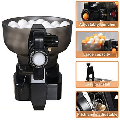 Table Tennis Robot HP-07 Portable with 36 Different Spin Balls Automatic Ping Pong Robot Ball Machine Ping Pong Machine for Training with Table Tennis Balls（Only Machine）
