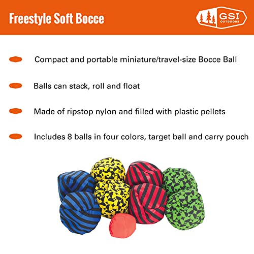 GSI Outdoors Outside Inside Freestyle Soft Bocce Set, Camping, Backyard & Outdoor Game
