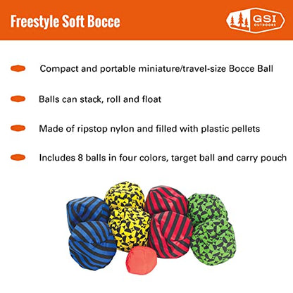 GSI Outdoors Outside Inside Freestyle Soft Bocce Set, Camping, Backyard & Outdoor Game