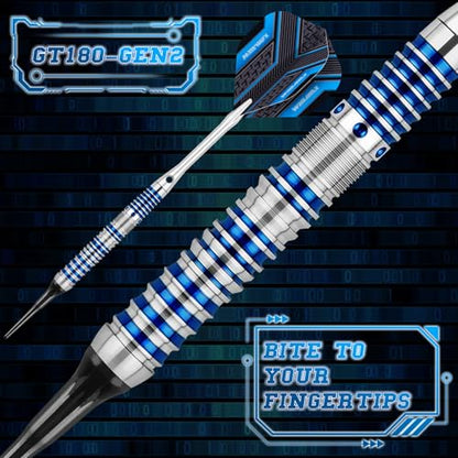 WIN.MAX Darts Soft Tip Set - 90% Tungsten Soft Tip Darts Set Professional 18 Grams Soft Darts Pro Dart Set with Extra 3 Flights - color: Blue