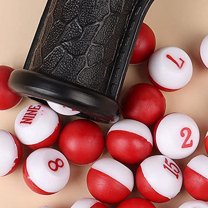 RLECS 1Set Billiard Pool Shaker Pool Snooker Billiard Table Kelly Bottle with Red and White Tally Peas