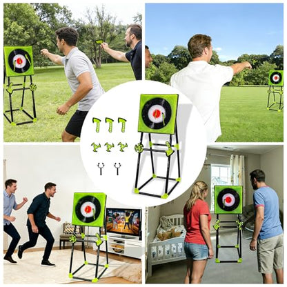 Luxury Frame Axe Throwing Game for Backyard, Throwing Axe Set Equipped with 3 Target Axes and 3 Throwing Boomerangs, Suitable for Indoor and Outdoor Games