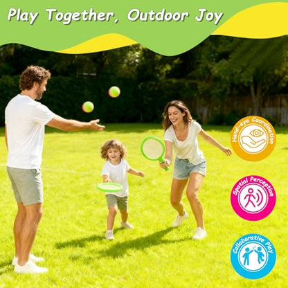 Toss and Catch Ball Set+ 6 Set Stick Ball Vest Dodge Ball Game