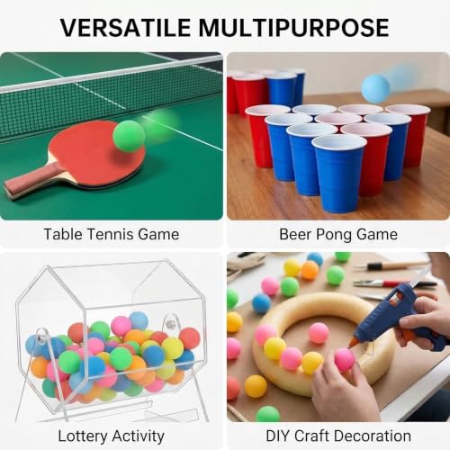 XIPEGPA Table Tennis Balls 30 or 80 Pack Ping Pong Balls 40 mm Entertainment Plastic Balls for Game Party Sports Activities Fun Games Handicrafts