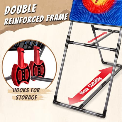 Axe Throwing Game for Backyard, Axe Throwing Game Target with 12 Throwing Axes, Lightweight & Portable Outdoor Games Indoor Carnival Yard Lawn for Age 6-12, Backyard Games for Family Party - style: 6 Throwing Axes & 6 Dart Set