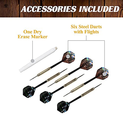 Barrington Palmer Dartboard Pub Style with LED Lights, Pre-asseblemed
