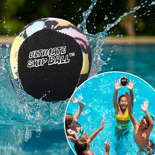 Activ Life The Ultimate Water Skip Balls, Water Bouncing Ball for Swimming Pool, Beach Toys for Friends, Family, Kids and Adults - style: Splatter