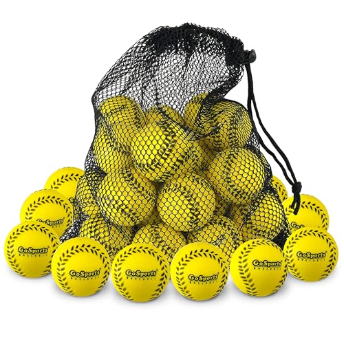 GoSports Mini Foam Baseballs - 20 or 50 Pack for Pitching Machines and Batting Accuracy Training - size: Mini 20 Pack