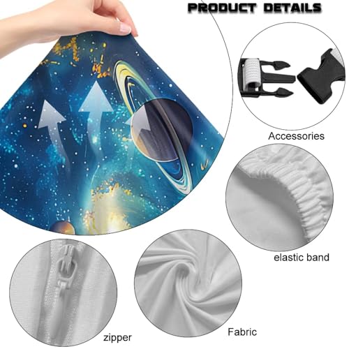 Stretchy Chair Slipcovers with Arms Bling Starry Night Gaming Chair Cover Cat Scratch Proof Rotating Gaming Chair Covers Protector 4PCS Complete Set for Office Professional Environment - color: Bling Starry Night