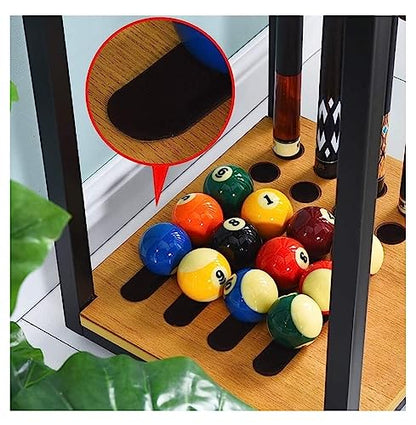 Pool Stick Holder Pool Cues Racks FreeStanding Solid Wood Rack Holds Up to 8 Cues Snooker Cue Rack Billiard Room Pool Hall