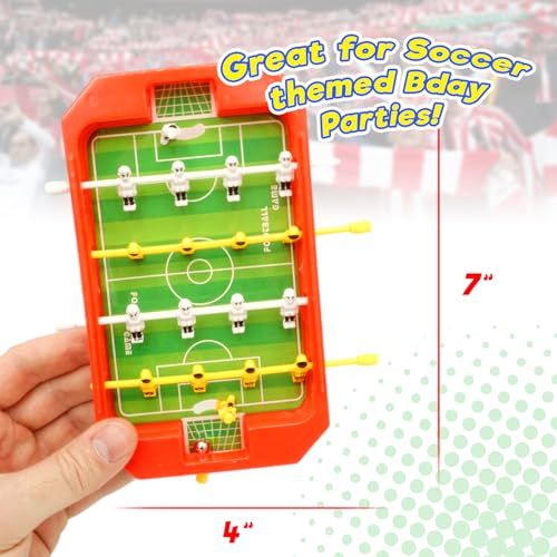 JA-RU Mini Foosball Table (1 Toy) Mini Arcade Tabletop Soccer & Football Party Favors. Portable Handheld Games for Kids & Office Desk Toys. 255-1s - style: 3 Packs
