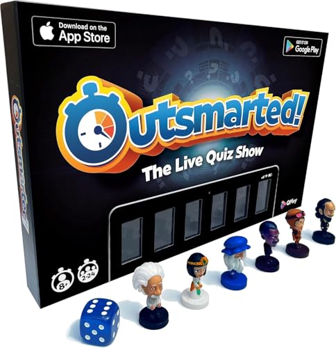 Outsmarted - The Live Quiz Show - Remote Board Game - More Than 10000 Multimedia Questions and Updates, Live TV Quiz Show, Family Game Night - Games for Adults, Teens and Kids - Ages 8+ -2024 Version - style: 2025 Edition