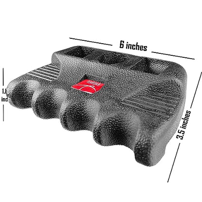 BALIKEN Cue Pool Stick Holder for Table, Cue Rest Weighted Billiards 2/3/4 Pool Cues Holder, Nicks Sticks, Cue Stick Case, Cue Rack with Chalk Holder, Mini Stick Holder, Non-Slip, 4 Cue - color: 4 CUE + Chalk