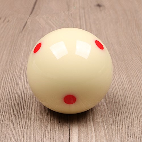 Loto AAA-Grade PRO Cup Standard Pool-Billiard Cue Ball with 6 Dots (2-1/4'', 6 oz) (Red)