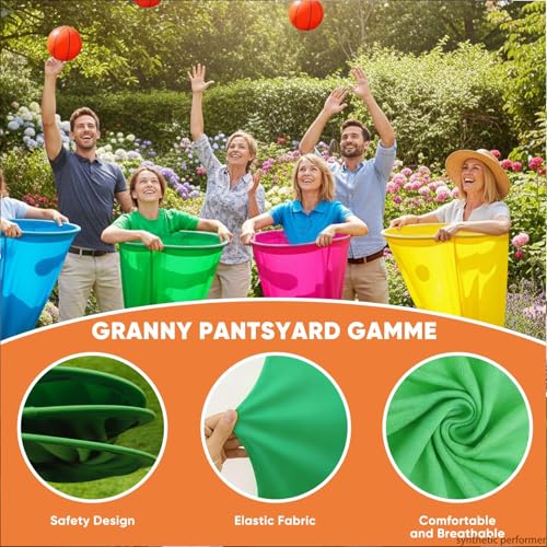 Granny Pants Yard Game Set for Adults - with Thickened Upgraded Bouncy Balls, Straps & Game Manual, Fun Outdoor Party Games for Family Backyard Gatherings（2pcs/4pcs） - size: 2PCS