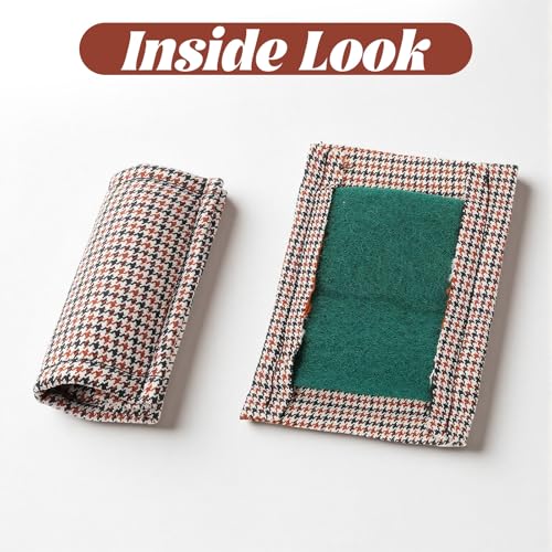 2 Pcs Billiard Cue Slicker Reusable Pool Cue Cleaning Cloth Polyester Burnisher Shaft Cloth Set for Pool Stick Billiards Accessories