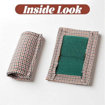 2 Pcs Billiard Cue Slicker Reusable Pool Cue Cleaning Cloth Polyester Burnisher Shaft Cloth Set for Pool Stick Billiards Accessories