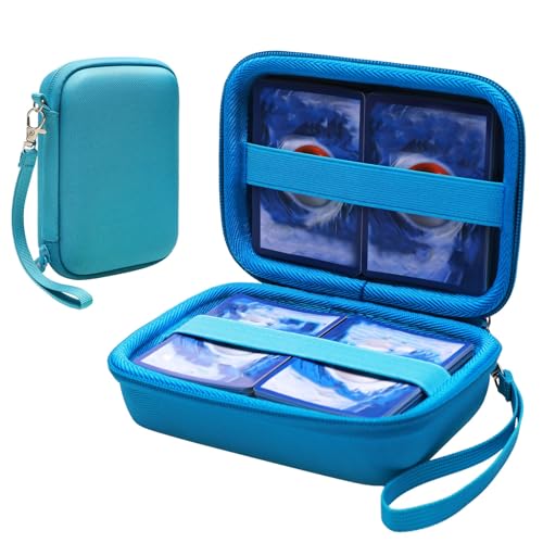 300+ Card Game Case Compatible with Pokemon/UNO/Piles/Phase 10/Exploding Kittens/Five Crowns/Flip 7/SKYJO/Slingz/Survivor/Go Fish/Dutch Blitz/Monopoly Deal and Playing Card, Sky Blue(Case Only) - color: Sky Blue