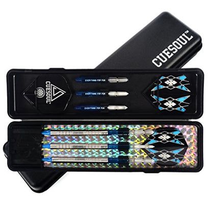 CUESOUL Soft Tip Darts Set Plastic Tip with Dart Case - color: 18g-Tungsten