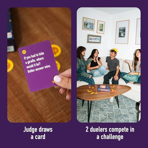 DSS Games I Challenge You to A Duel [Challenge Party Game for Teens & Adults | Funny Card Game for Family Game Night, Birthday Parties & Large Groups]