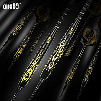 ONE80 Soft Tip Darts Set, 16grams, 12 Pack Steel/Brass Barrel, with Extra Flights, Aluminum Shafts, Flight Protectors and Tool Kit … - style: Brass Barrel
