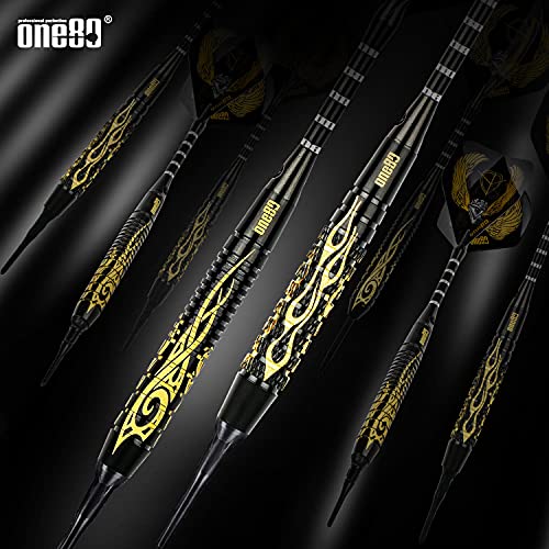 ONE80 Soft Tip Darts Set, 16grams, 12 Pack Steel/Brass Barrel, with Extra Flights, Aluminum Shafts, Flight Protectors and Tool Kit … - style: Brass Barrel