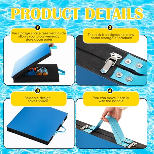 WinnerWhy 2026 Upgrade Heavy Duty Pool Table Tennis Floating Set Foldable Portable High Elasticity Table Tennis Floating Double Layer for Pool Game