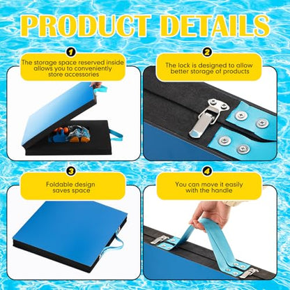 WinnerWhy 2026 Upgrade Heavy Duty Pool Table Tennis Floating Set Foldable Portable High Elasticity Table Tennis Floating Double Layer for Pool Game