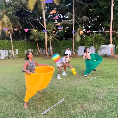Granny Pants Yard Game with Balls Freaky Wonder Pant Giant Back Yard Outdoor Toss and Catch Ball Game Adults Family Garden Lawn Backyard Play Fun Games Summer Beach Party Camping Activities - color: Blue