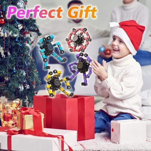 Gokeey Party Favors for Kids All Age Travel Sensory Toys for 8 9 10 Year Old Boys Transformable Fidget Spinners Toys for Kids and Adults Birthday Gifts for Teens - style: fidget toys 8pc