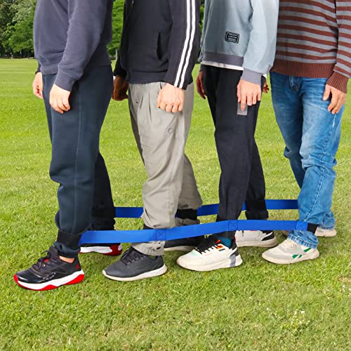 4 Legged Race Bands, 4 Legged Race Tie Rope Colorful Durable Firm Elastic for Kids Adults Relay Race Carnival Field Day Backyard Birthday Team Party Leg Bands Outdoor Game Outdoor Fun - color: Blue