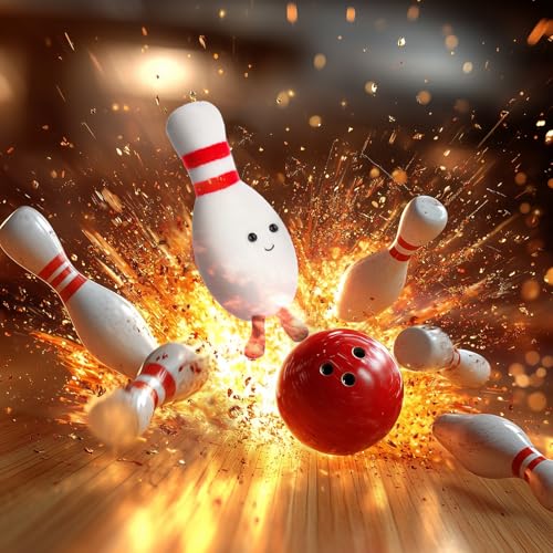 Apricot Lamb Happy Bowling Stuffed Animals for Kids, Soft Cute Plush Toys for Baby Girl and Boy, Fluffy Happy Bowling 9.5 Inches