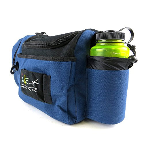 Fade Crunch Disc Golf Bag – Shoulder Strap Design with Insulated Lining for Dual Bag & Cooler Use – Great for Beginner & Intermediate Disc Golfers - color: Blueberry