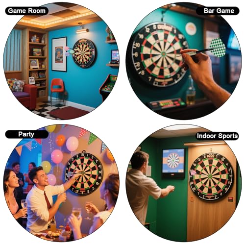 18Grams Steel Tip Darts, 18Pcs Professional Metal Tip Darts, Premium Darts Set, Standard Flights, Dart for Dartsboard, Dart for Indoor Sport