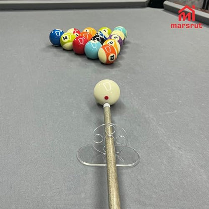 2PCS Billiard Training Aids Cue Ball Trainer Stroke Tool, Pool Angle Shot Equipment Aim Practice Exerciser w Non-Slip Base, Transparent 5 Hole Design Snooker Rod Helper, Accuracy Control for Beginner