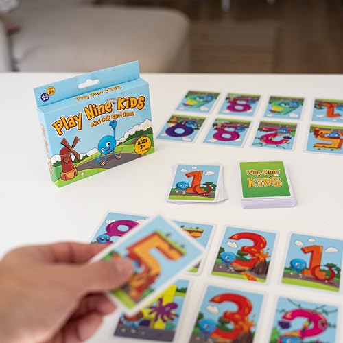 Play Nine Kids: Mini Golf Card Game – Learn and Match Numbers, Fun Math & Strategy Skills for Kids - Family Board Game – Easy to Learn, Educational Number Matching – 2-4 Players, Ages 3+