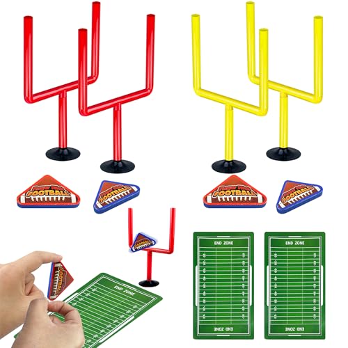 10 PCS Colors Mini Flick Football Games Mini Table Top Sports Games - color: Red Yellow