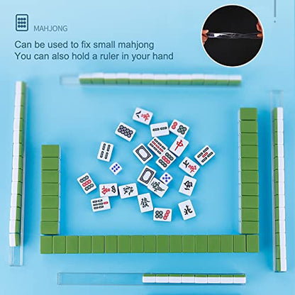 drizzle Green Travel Mini Mahjong Set 20mm with Instructions - Portable 146 Tiles - for Beginners with 4PCS Racks 2 Pounds - Chinese Mah-Jong Game 麻将 - size: Green