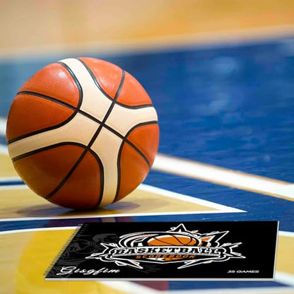 Basketball Scorebook Stats Tracking Book 35 Games Unisex Coach Referee Scorebooks League Sport Game Side by Side Score Books