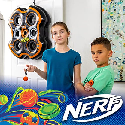 NERF Slingshot Shooting Target - Fling n' Score Inflatable Foam Ball Slingshot Target Game - Over the Door Toss Game for Kids - 24"