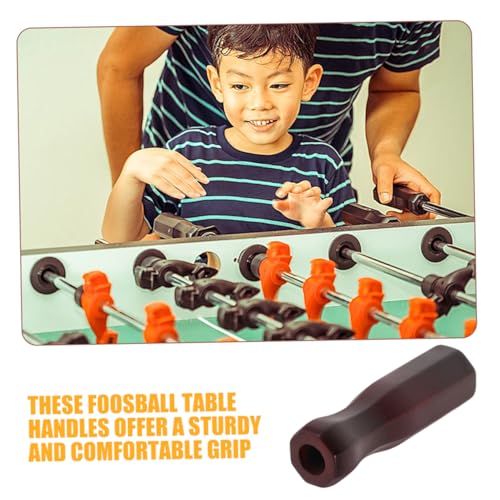 UPKOCH Football Table Handle Table Soccer Replacement Foosball Machine Handles Mini Games Poles Handle Foosball - color: Brown