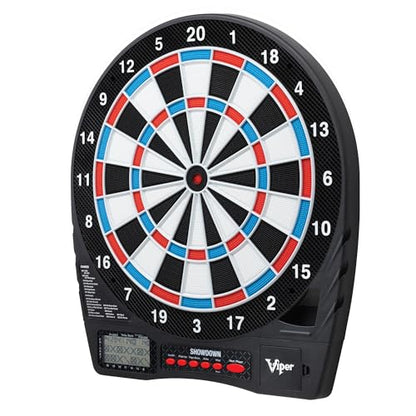 Viper Showdown Electronic Dartboard, 15.5 in Regulation Target, 32 Games, 590 Options, Battery Powered, 6 Darts Included, Black