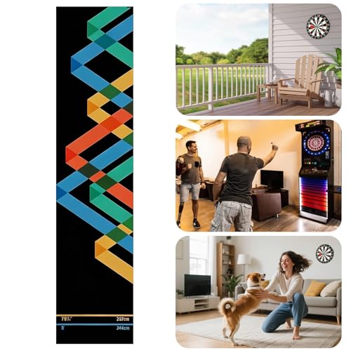 Throwing Mat - Velvet Dart Practice Mat, Non Slip Distance Line, Quick Dry Durable Training surfacê Ruler Marked for Home Game Room Bar Tournament Setup - size: 10